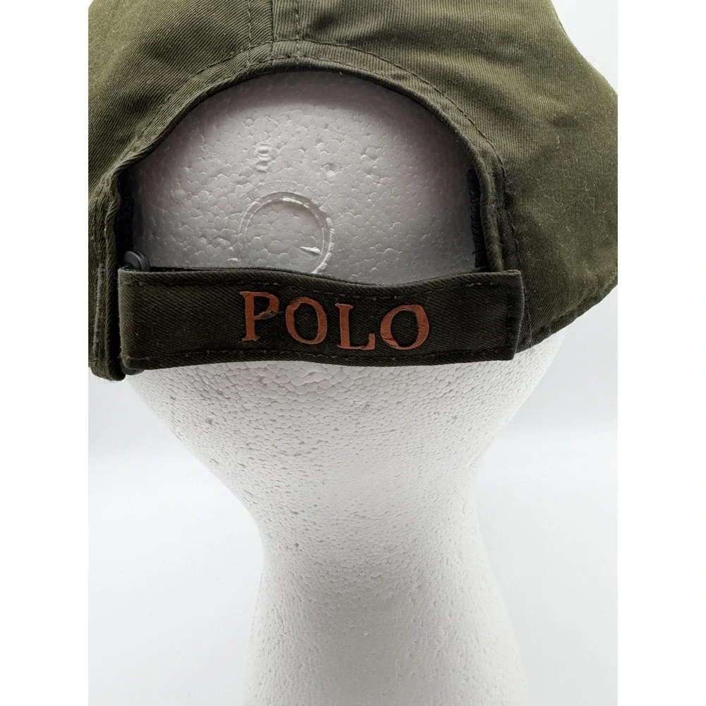 Polo Ralph Lauren Hat Cap Strap Back Olive Performance Pony Logo Mens One Size